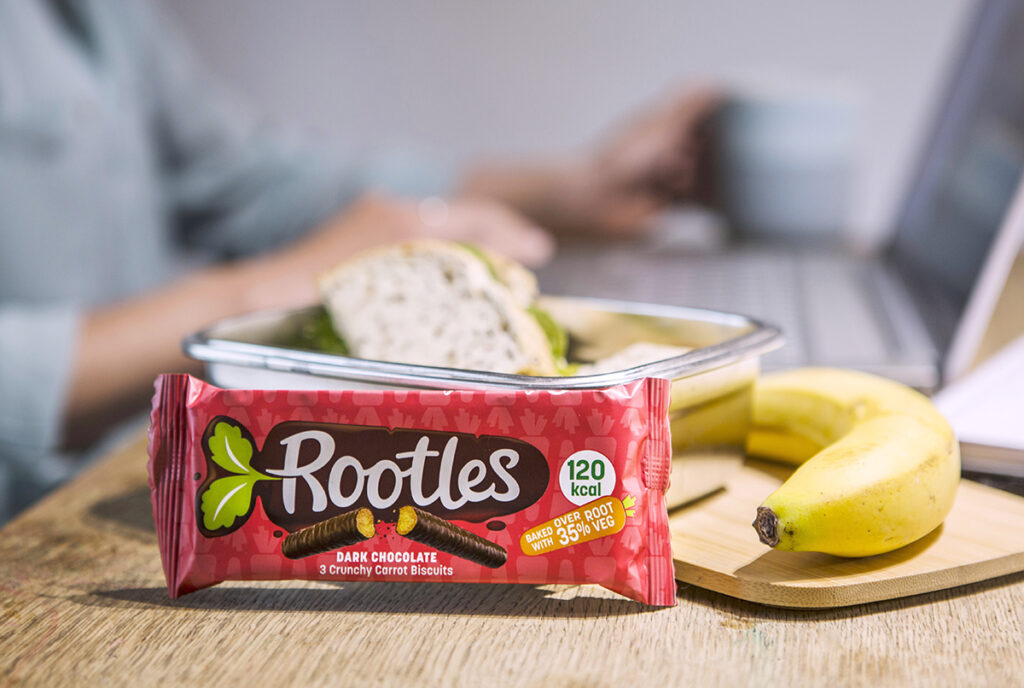 rootles biscuits with a healthy lunch